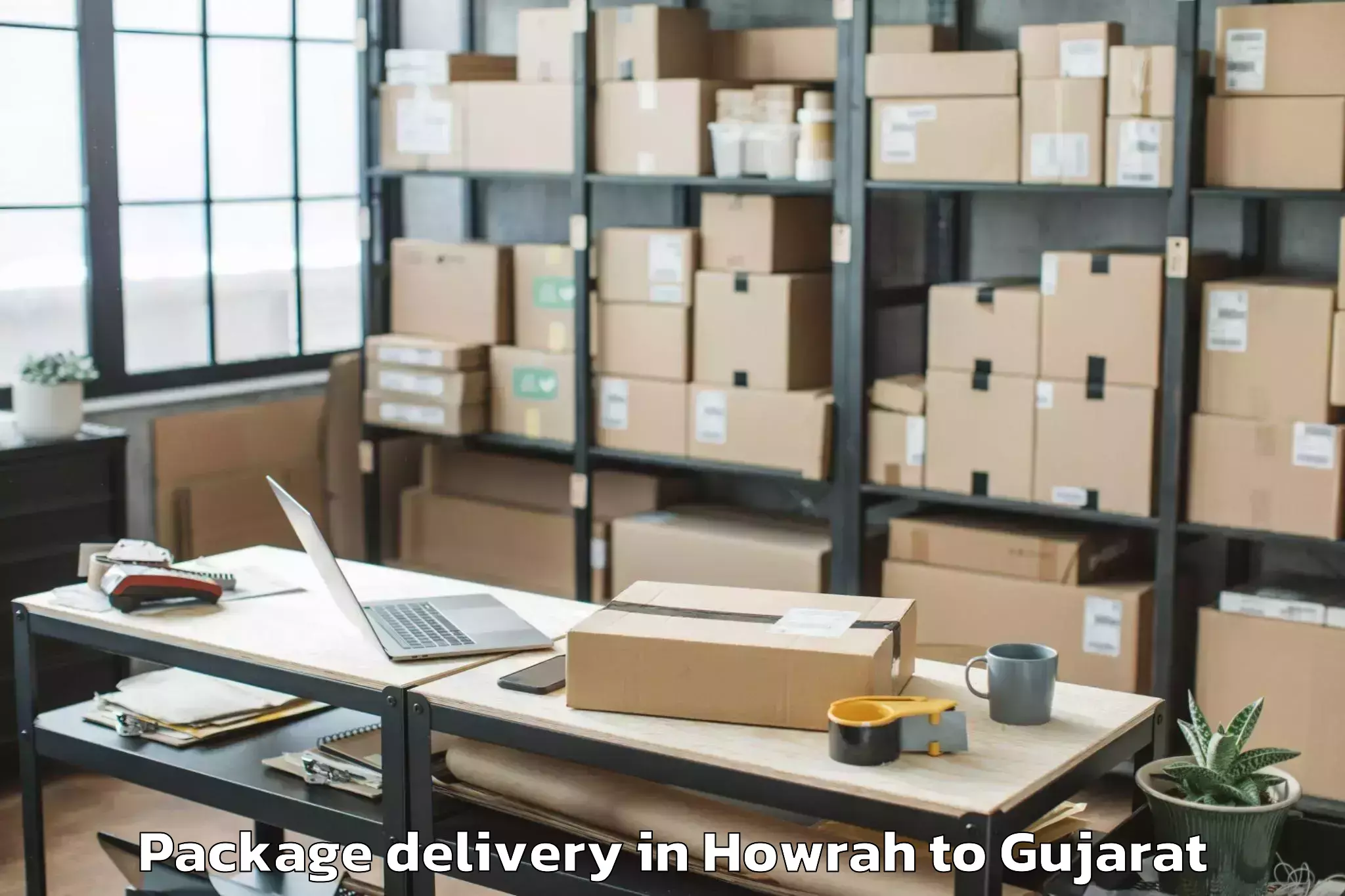 Professional Howrah to Waghodia Package Delivery